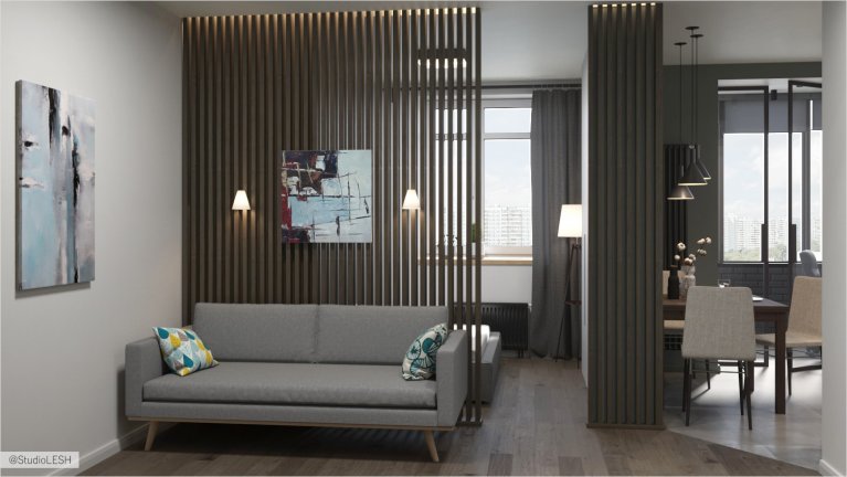 Гостиная в скандинавском стиле