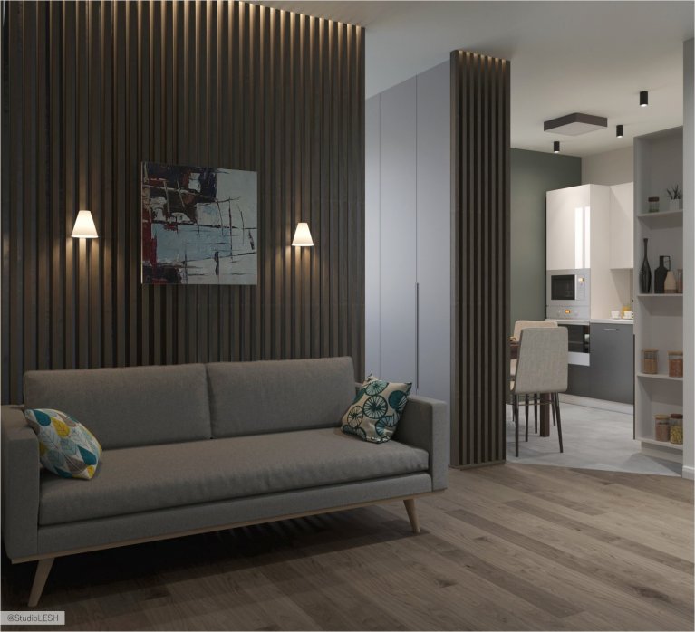 Рейки в интерьере