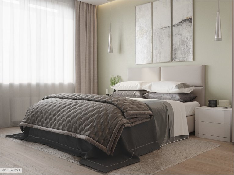 Интерьер спальни ЖК Жемчужный фрегат