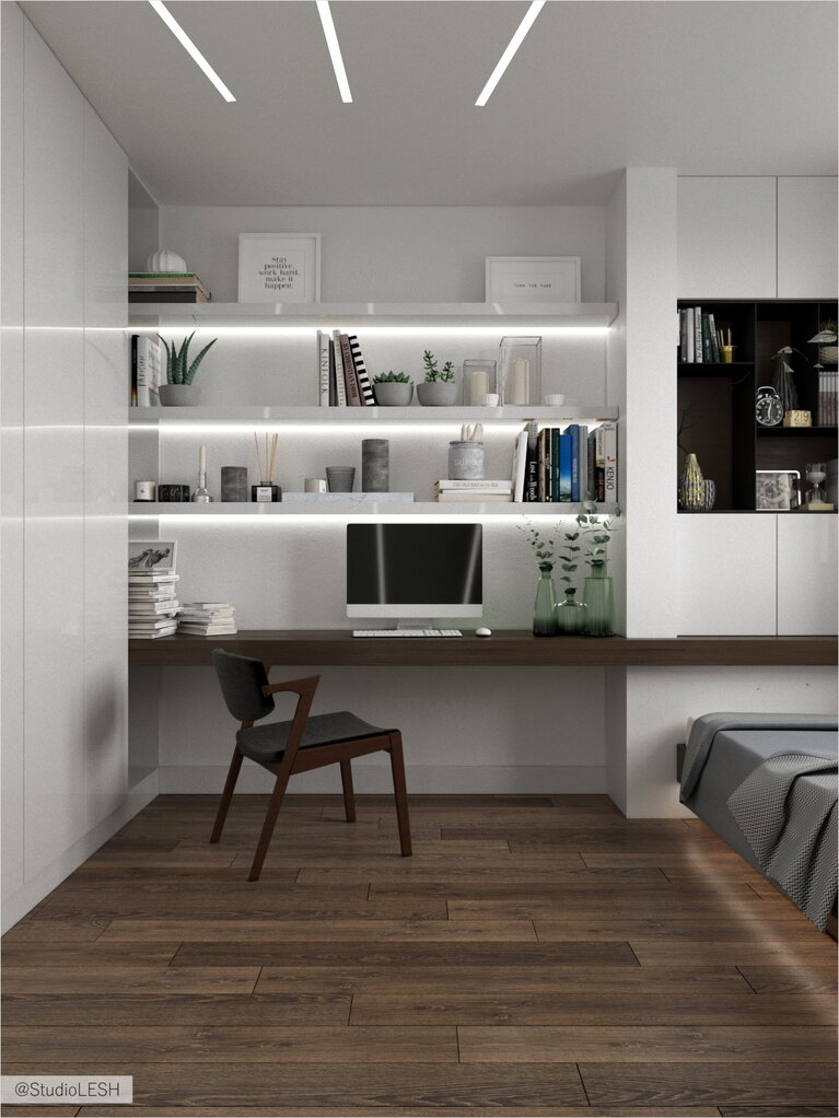 Рабочее место в спальне