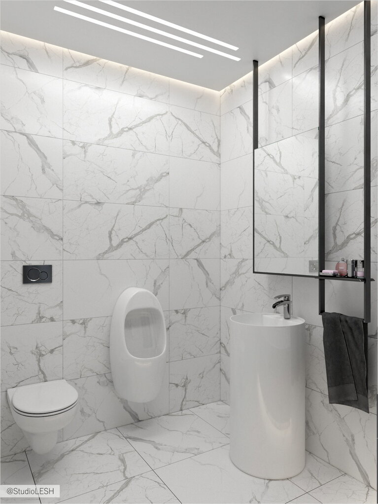 Натуральный камень в ванной