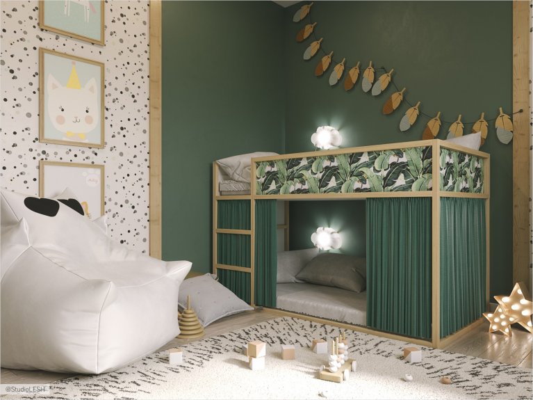 Папоротник в интерьере детской