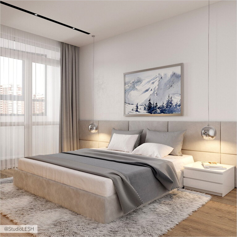 Render Дизайн проект спальни в современном стиле