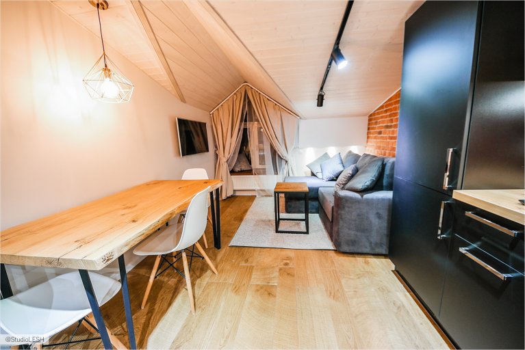 Кухня-гостиная в стиле лофт