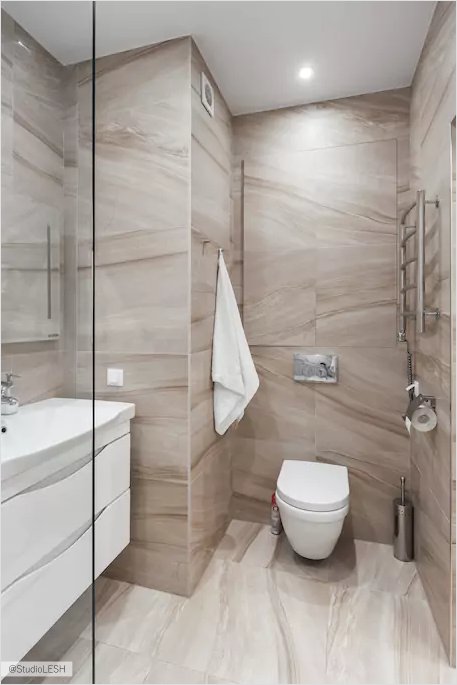 Ванная комната в сером цвете 