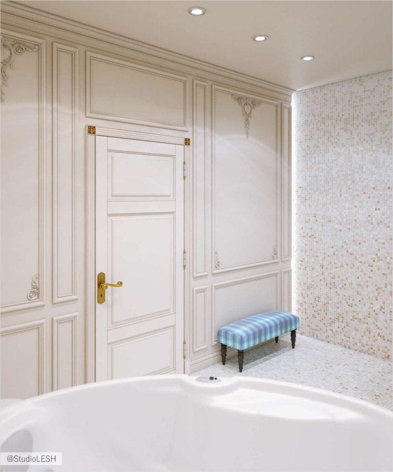 Оформление санузла в коттедже 