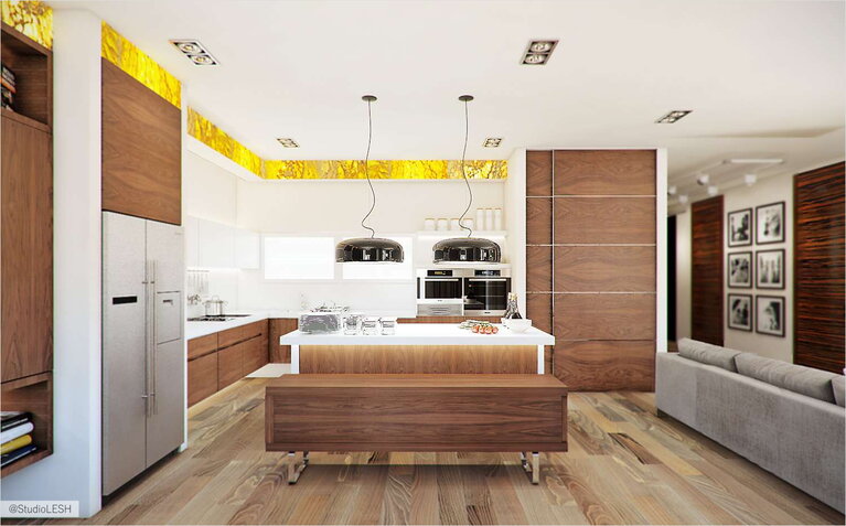 Дизайн проект кухни, мебель 