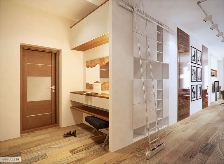 Дизайн интерьера прихожей, шкаф