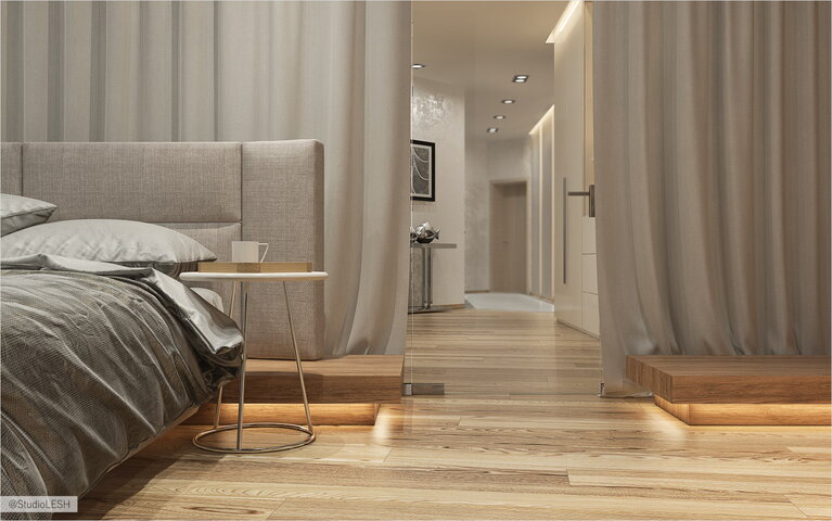 Дизайнерский интерьерчик спальни