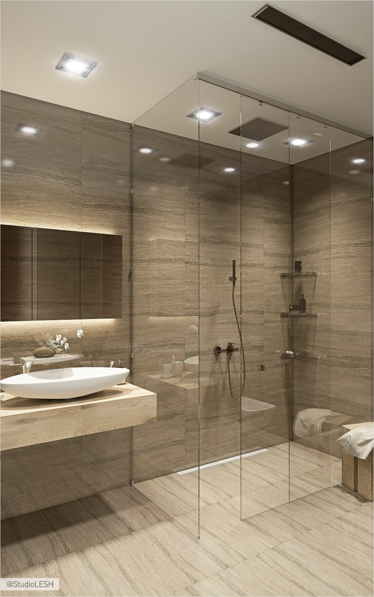 Дизайн интерьера ванной комнаты