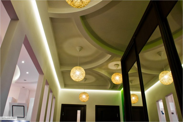 Фигурный потолок из гипрока