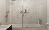 Glass curtain in neoclassical style