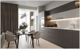 Spacious dining room for a big family