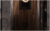 Bathroom in black with decor