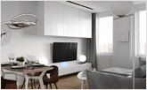 Render Телевизор в гостиной комнате 
